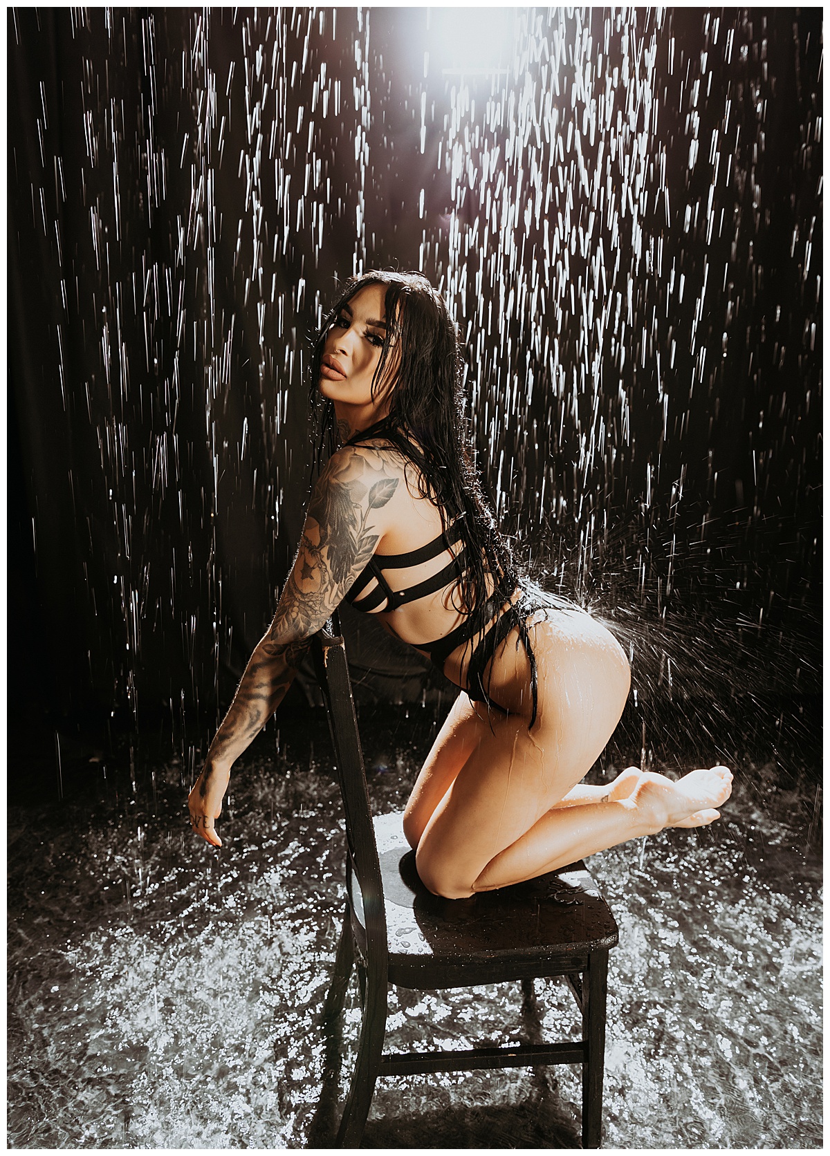 Rain splashed on person by Mary Castillo Photography