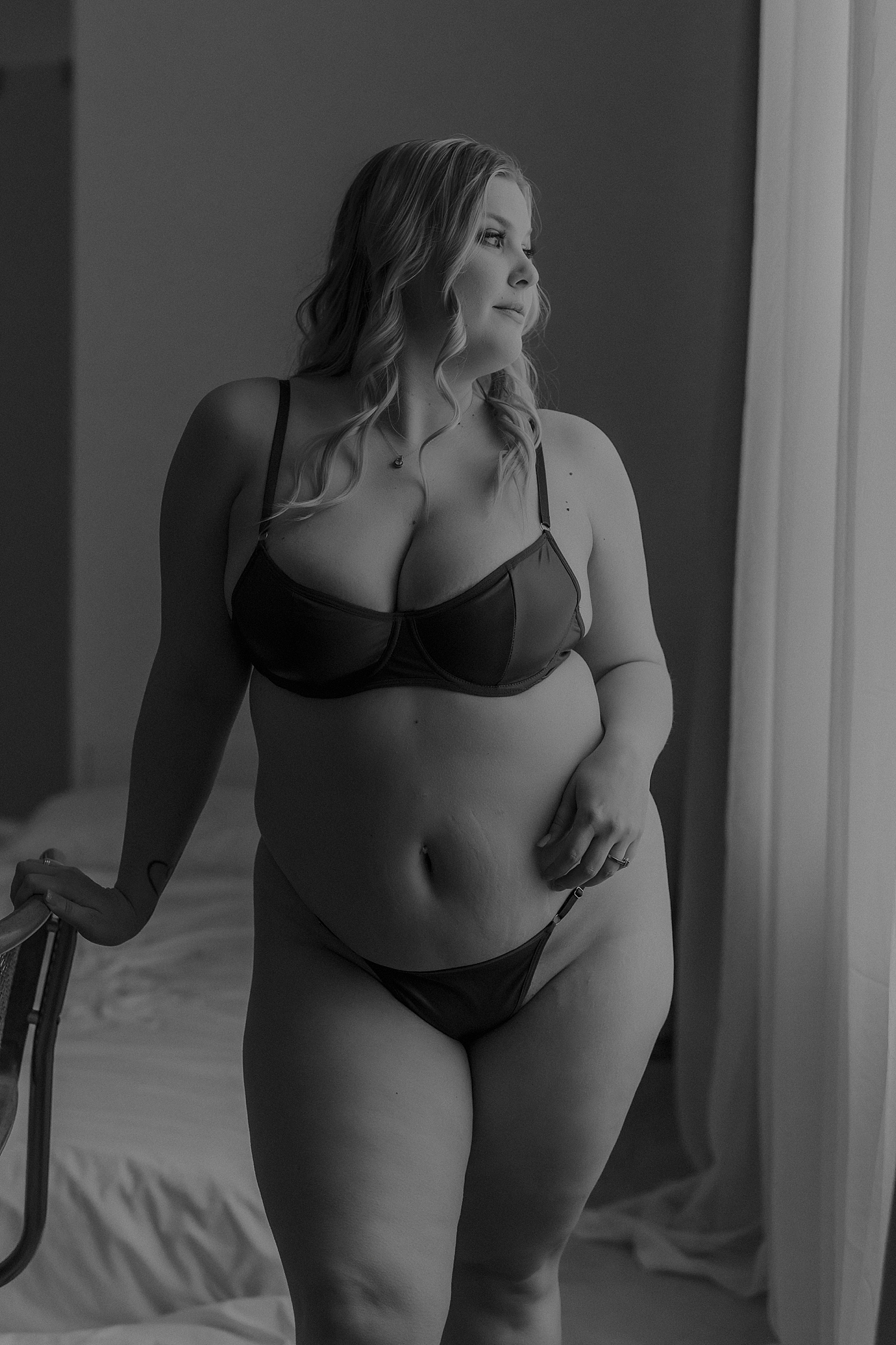 woman in two piece lingerie celebrating the motherhood era