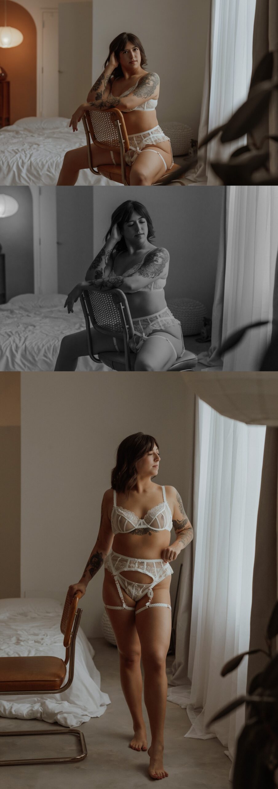 Female posing on chair during Lacey Natural Light Session
